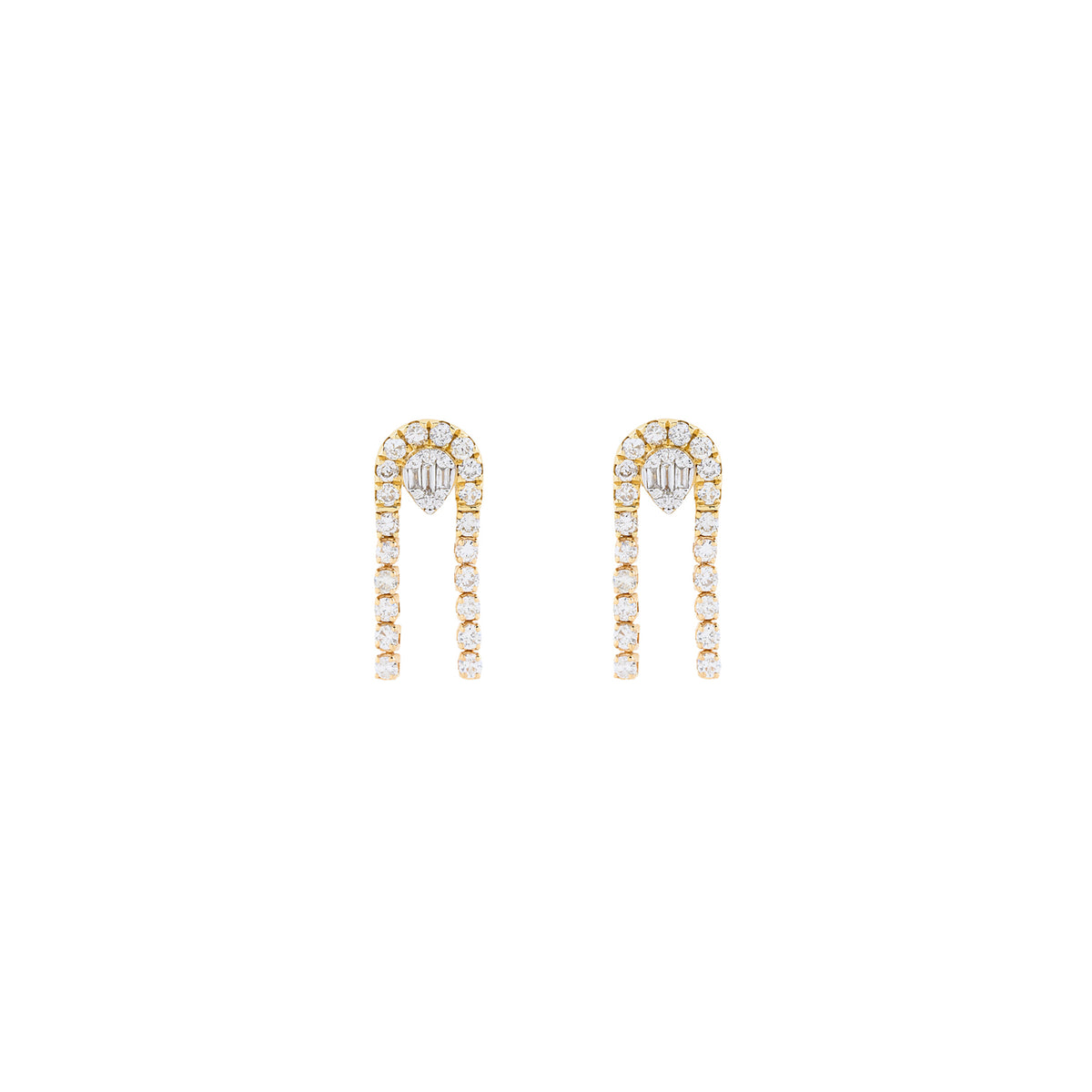 Double Diamond Lines Earring