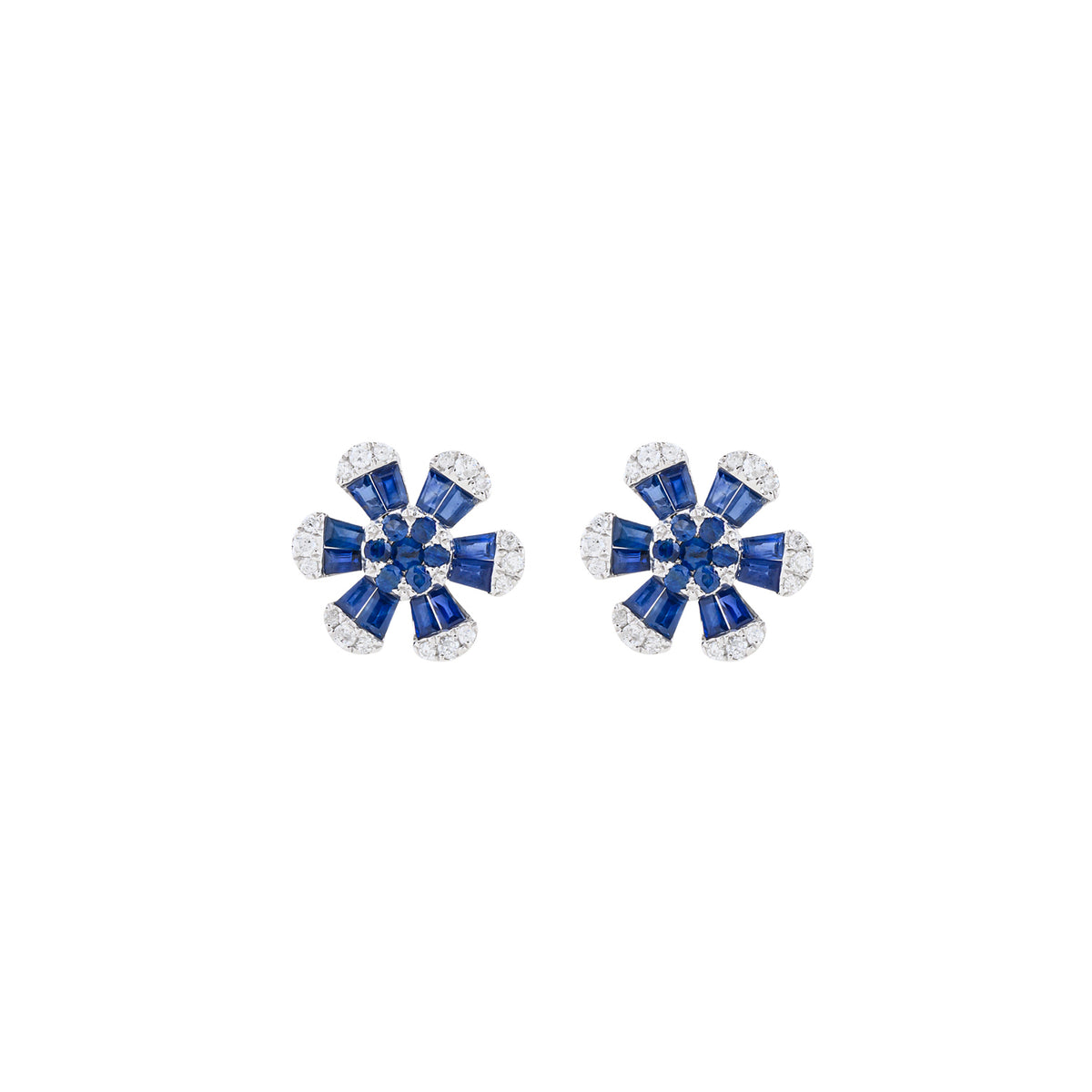 Sapphire Flower Earring