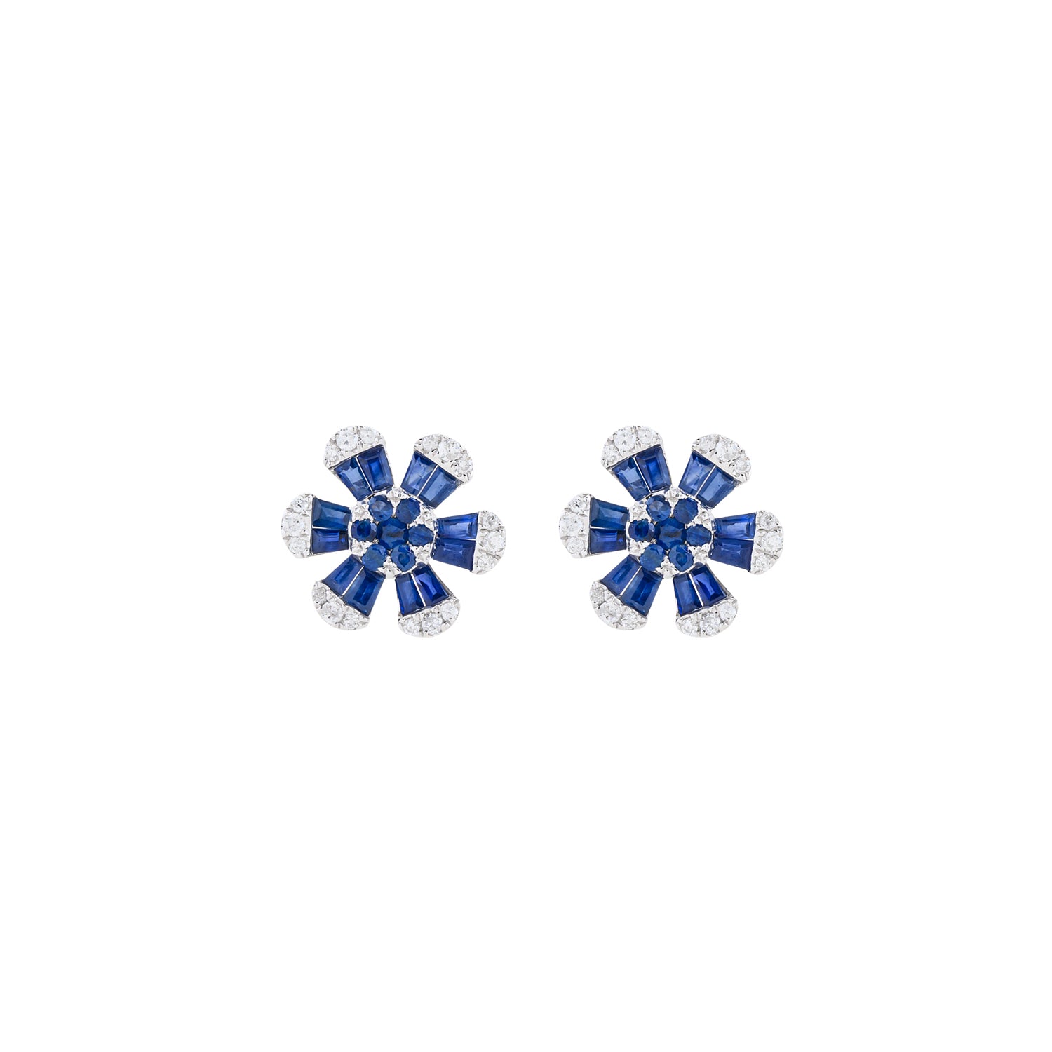 Sapphire Flower Earring