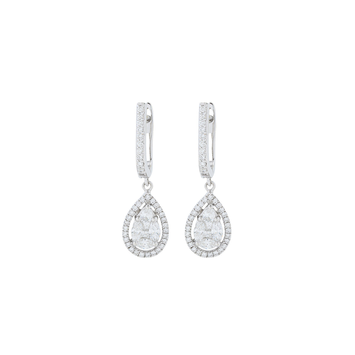 Pear Shape Diamond Earrings