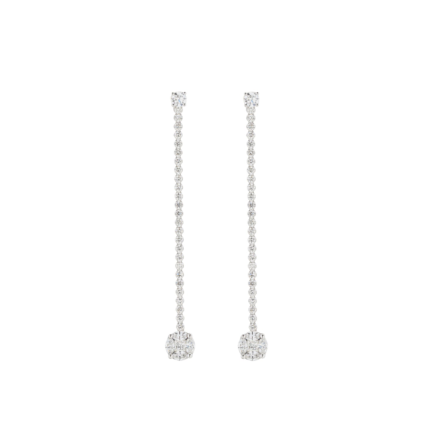 Top to Bottom Diamond Earring