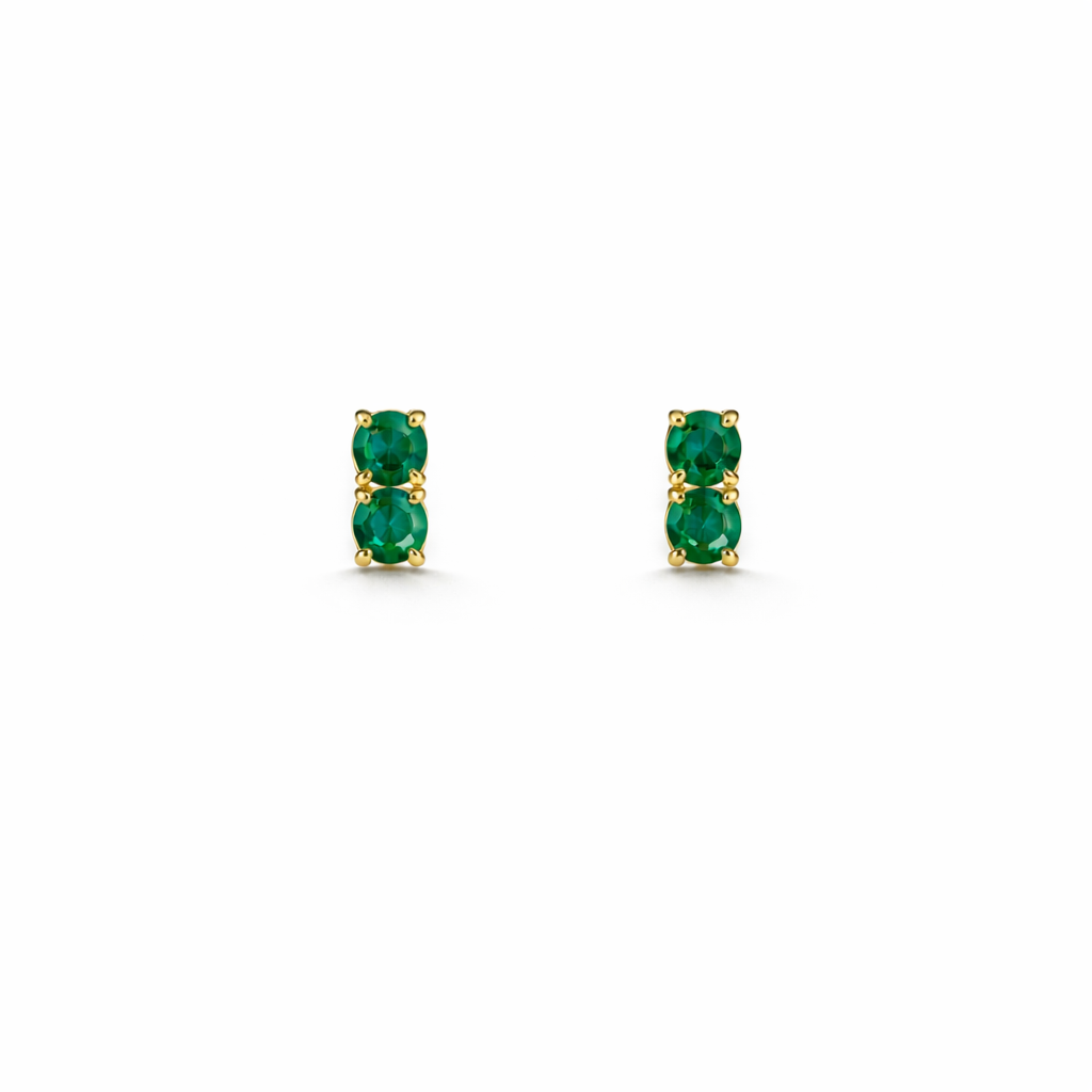 Green Dots Earring