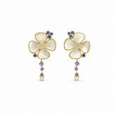 Elegant Floral Drop Mother of Pearl Earrings