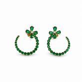 Emerald Flower Earrings