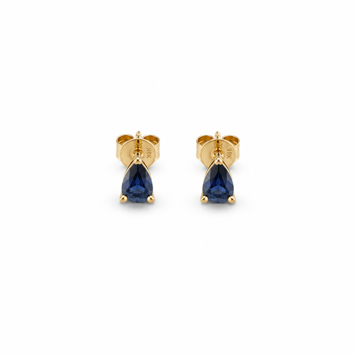 Small Pear Sapphire Earrings
