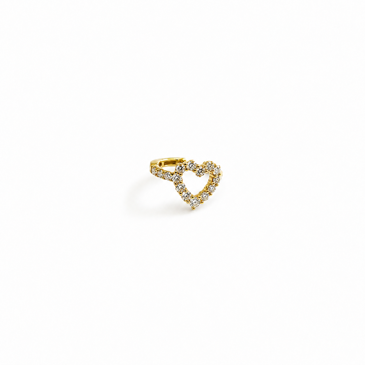 Diamond Heart Earclip