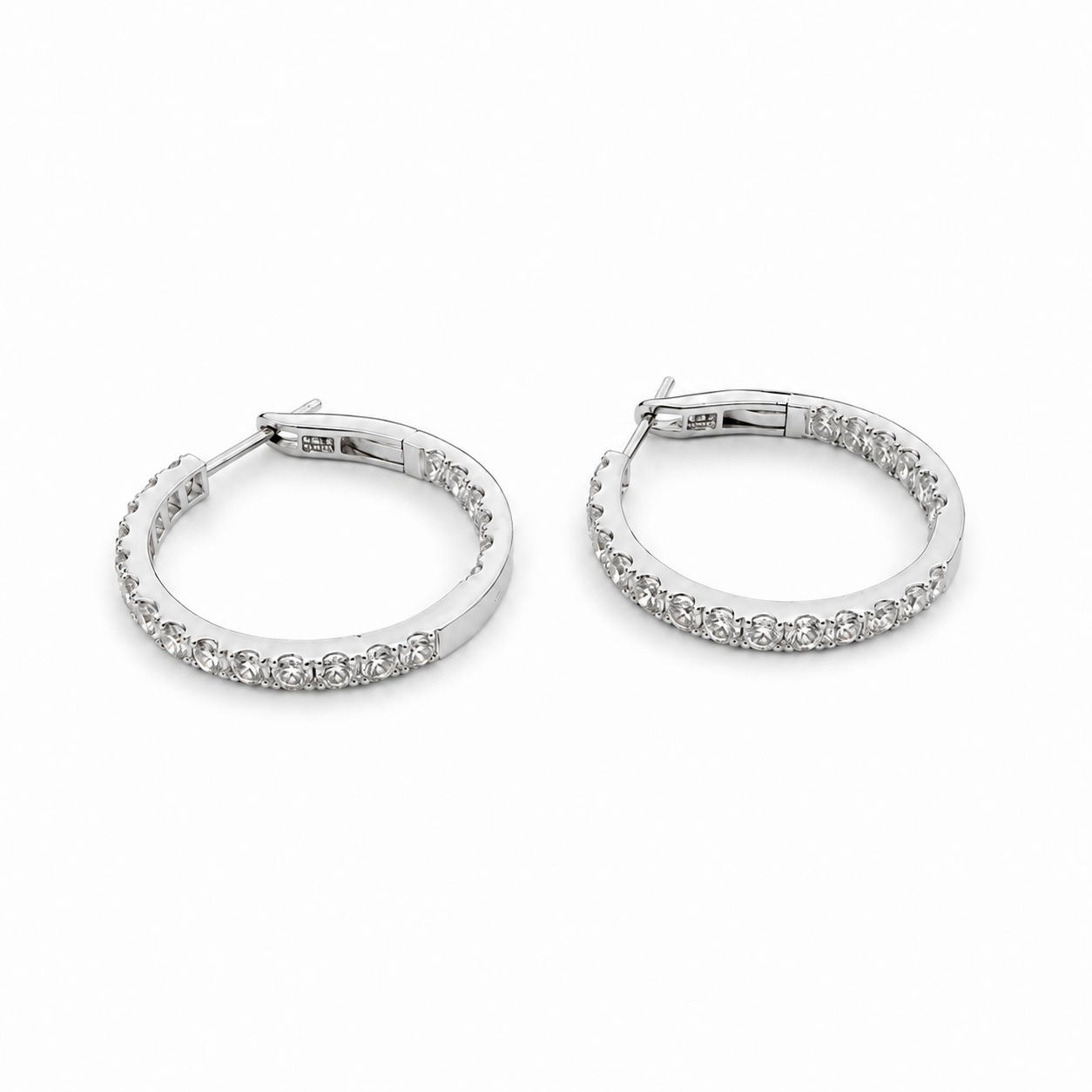 Diamond Hoop Earrings