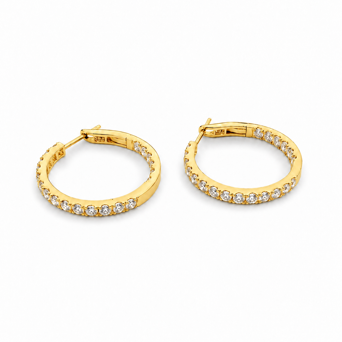 Diamond Hoop Earrings