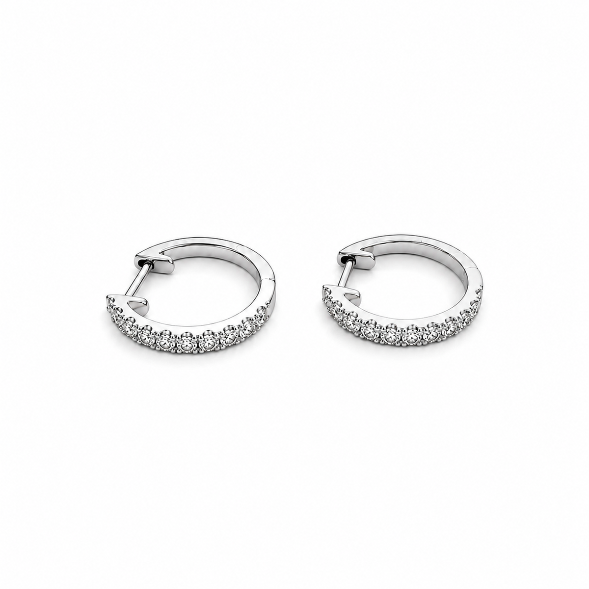 Mini Diamond Hoop Earrings