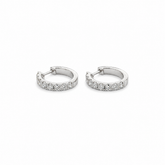 Mini Diamond Hoop Earrings