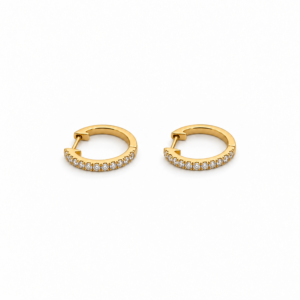 Mini Diamond Hoop Earrings