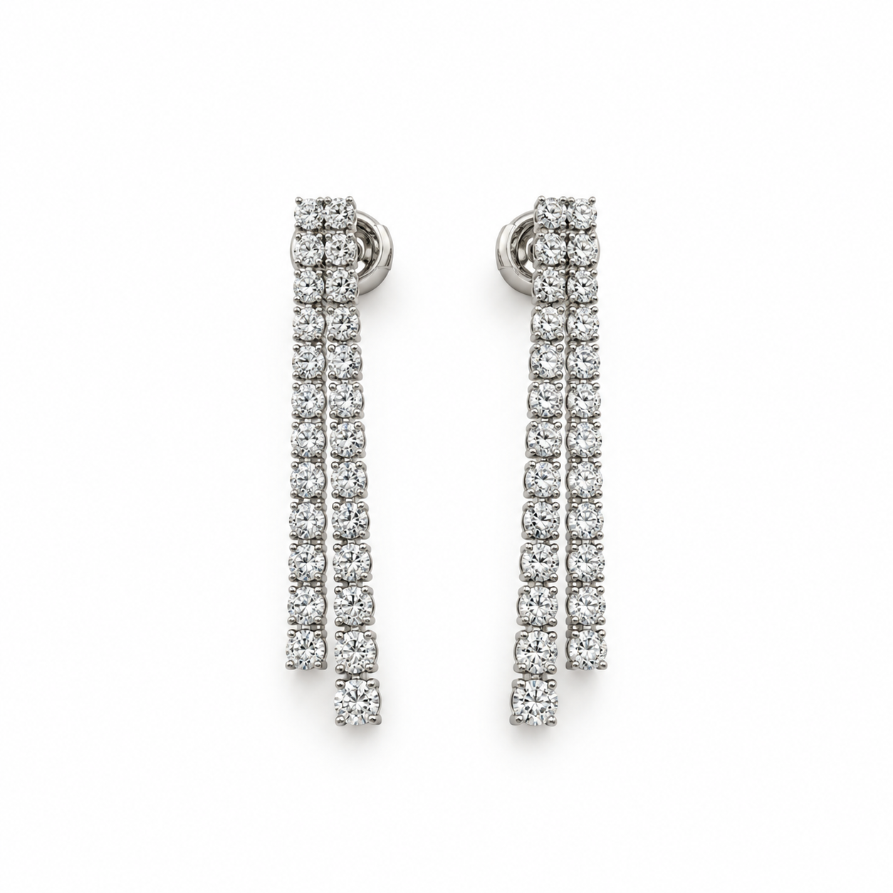 Curtain Diamond Drop Earrings