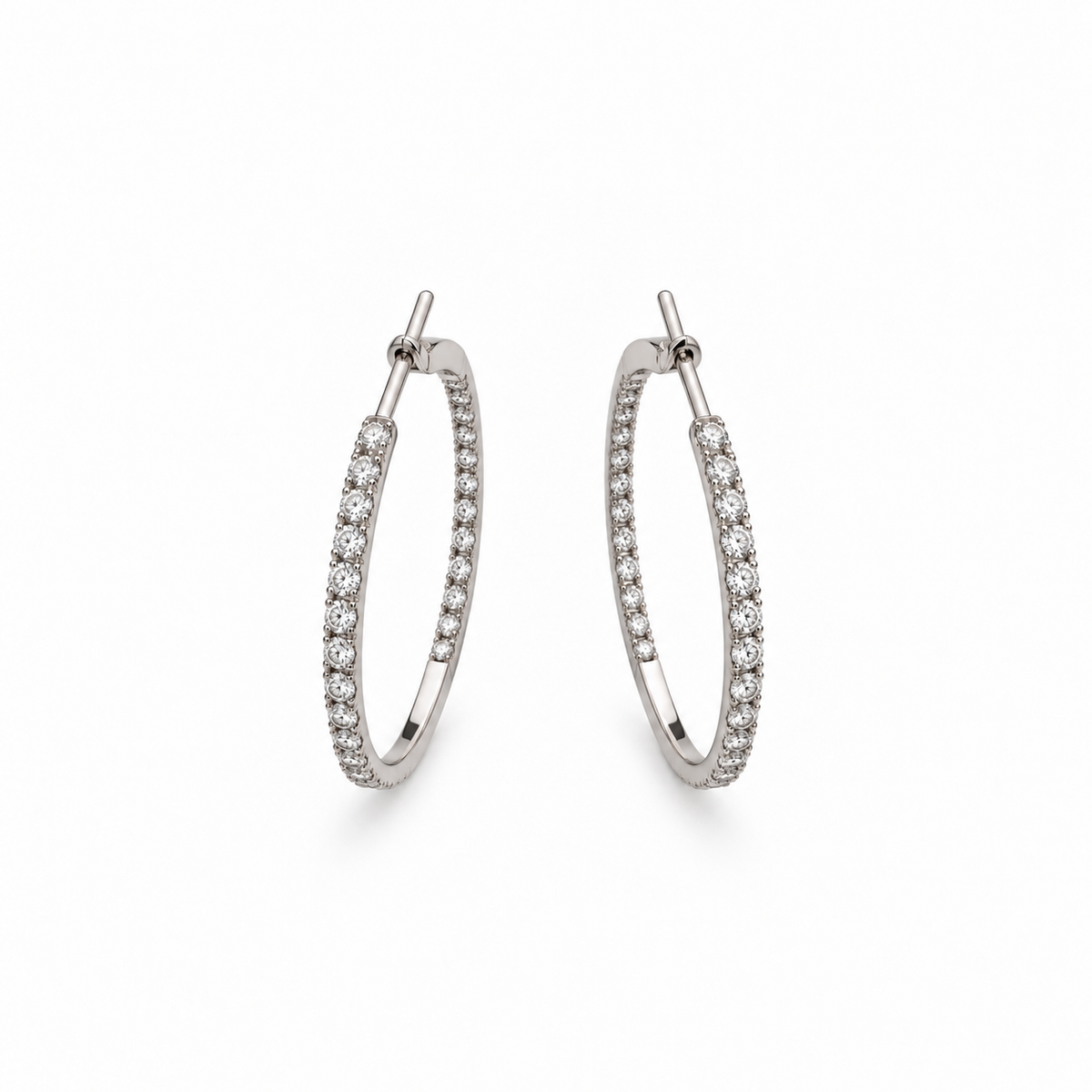 Diamond Hoop Earrings
