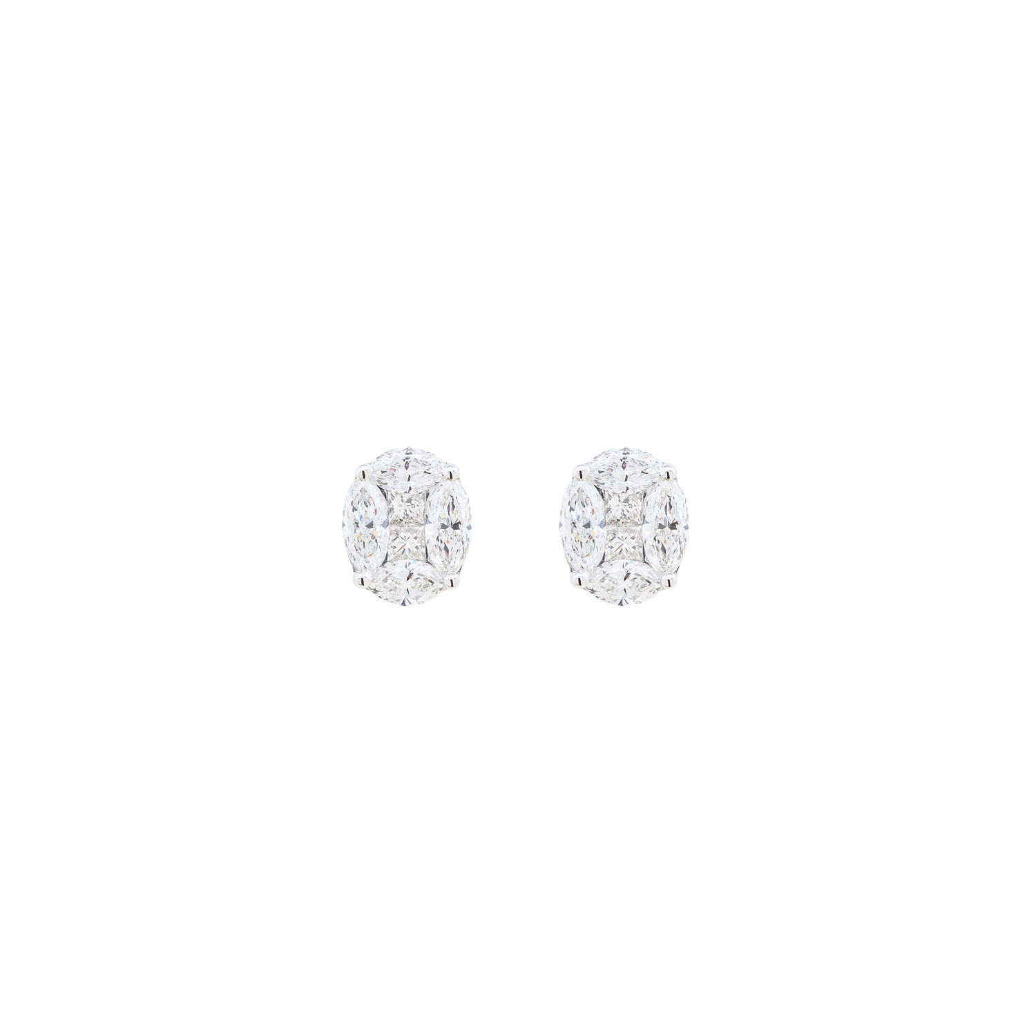 Round Diamond Stud Earrings