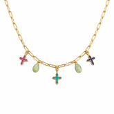Colorful Crosses Necklace