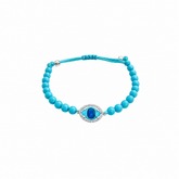 Turquoise Evil Eye Beaded Bracelet