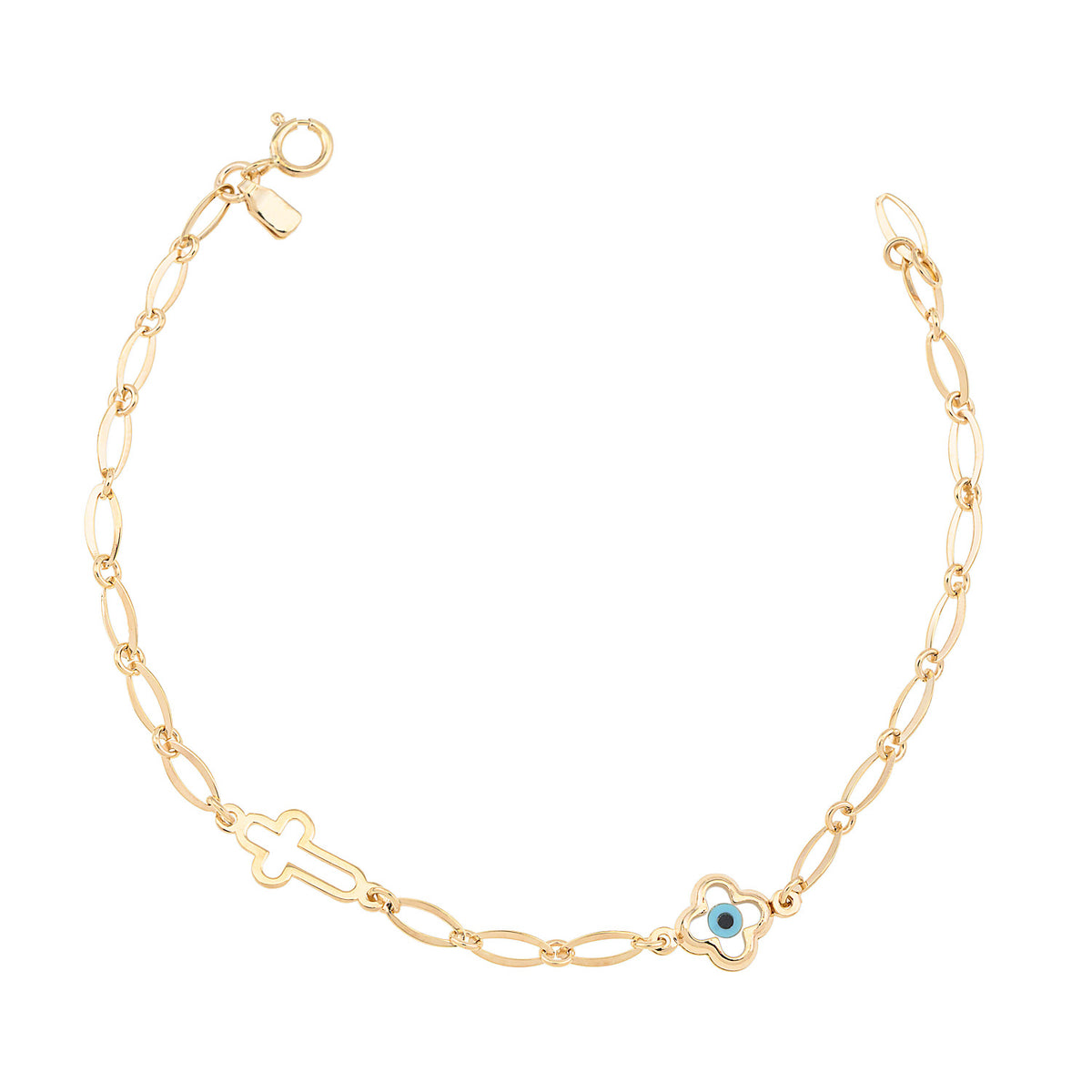 Golden Chain Cross Bracelet