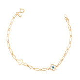 Golden Chain Cross Bracelet