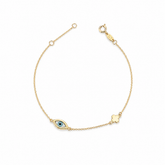 Evil Eye and Cross Bracelet