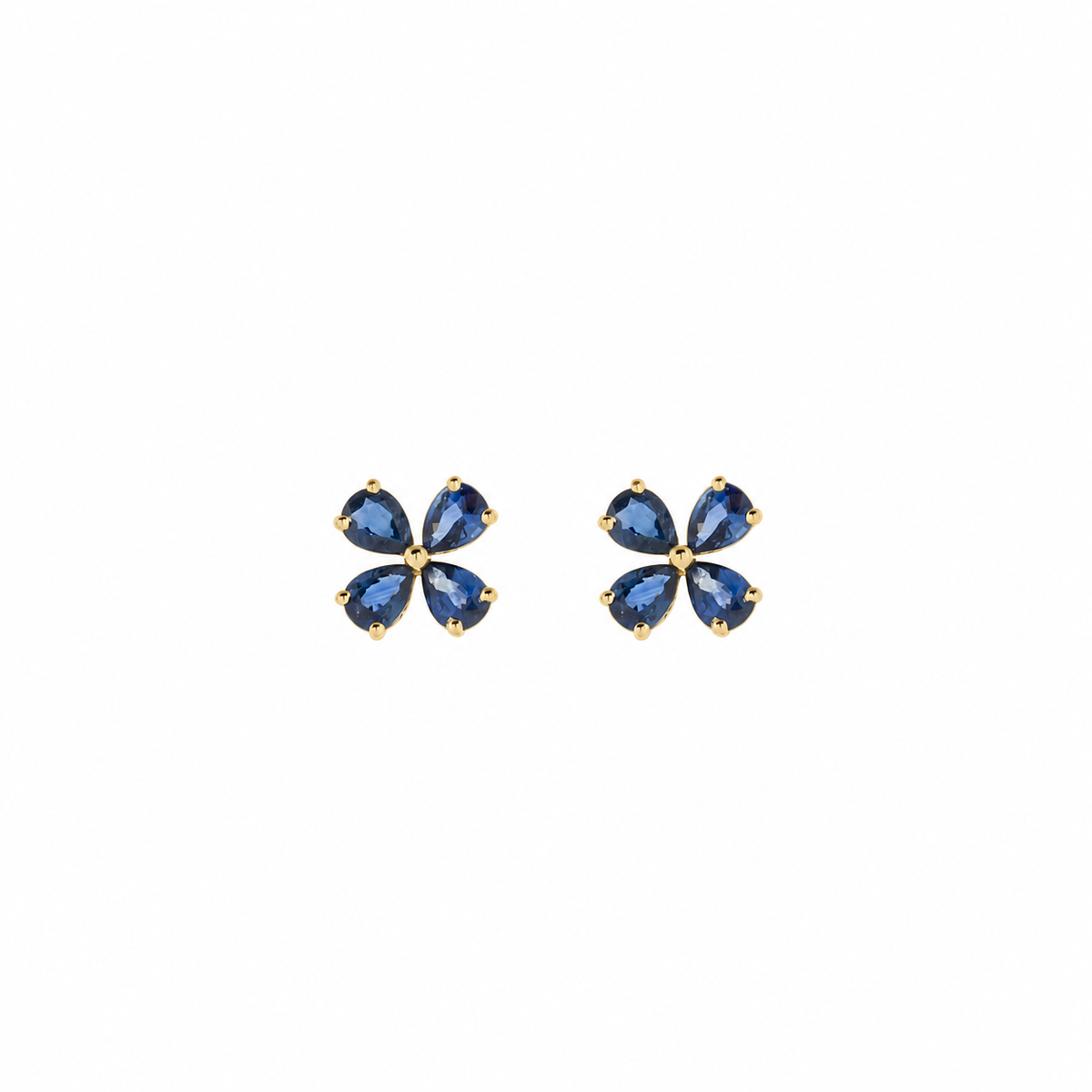 Sapphire Flower Stud