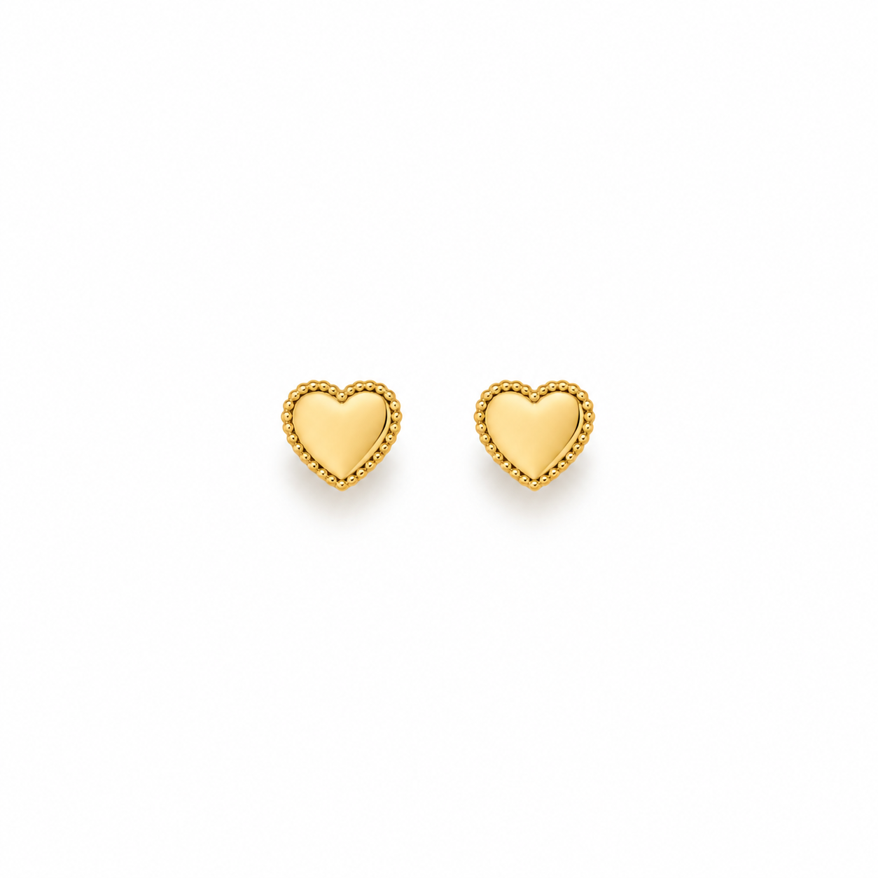 Heart-Shaped Stud Earrings