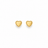 Heart-Shaped Stud Earrings