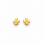 Cross-Shaped Stud Earrings