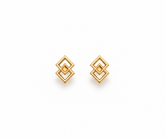 Rhombus in Rhombus Stud Earrings