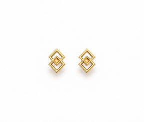 Rhombus in Rhombus Stud Earrings