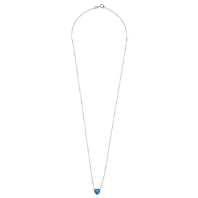 Blue Cloud Heart Necklace