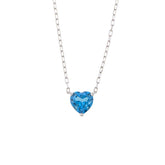 Blue Cloud Heart Necklace