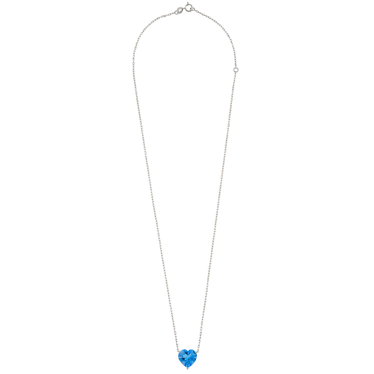 Blue Cloud Heart Necklace