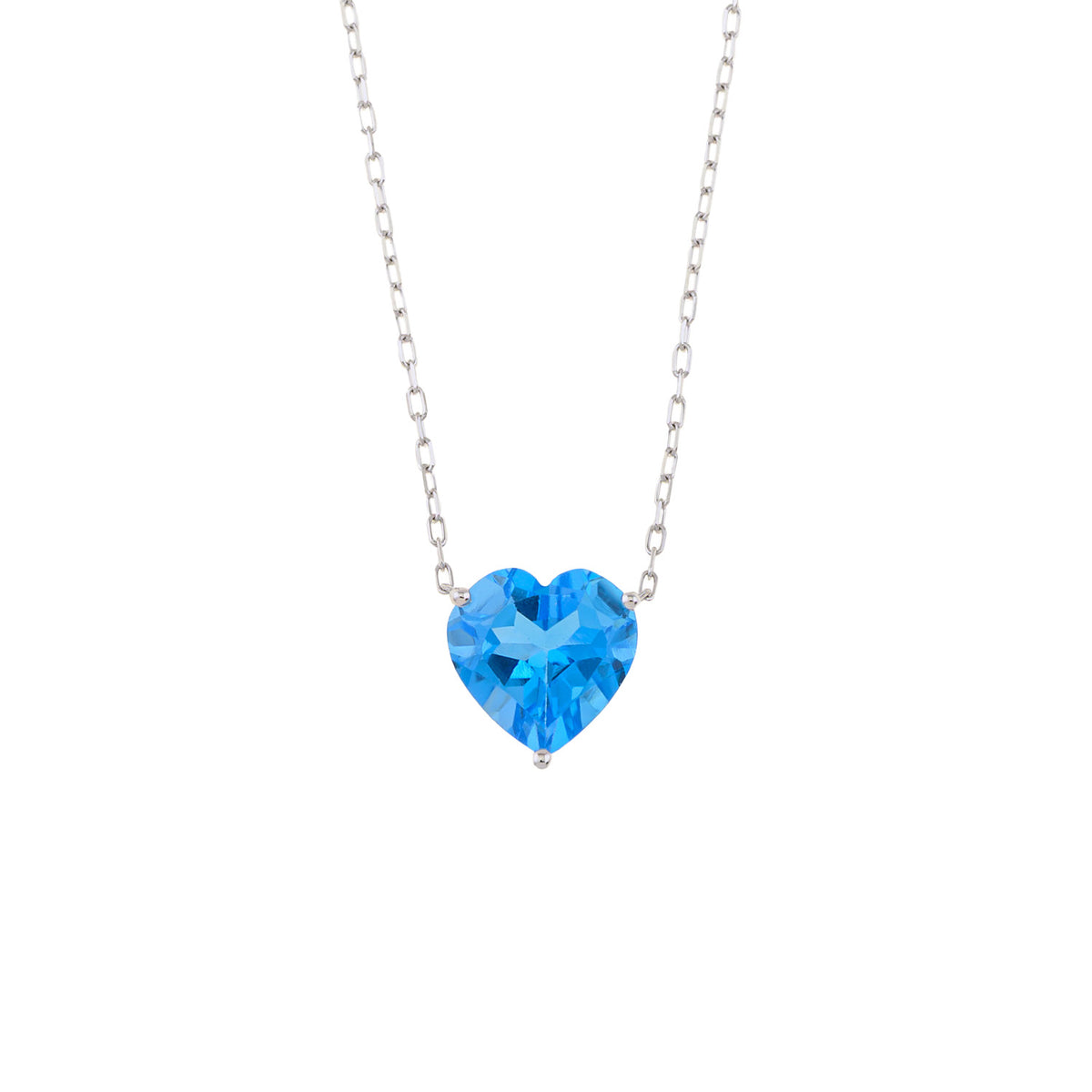 Blue Cloud Heart Necklace