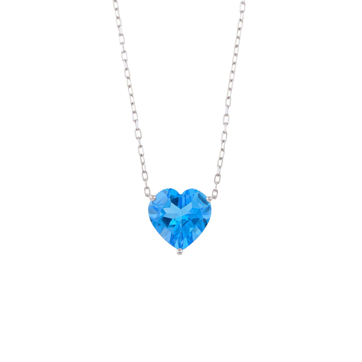 Blue Cloud Heart Necklace