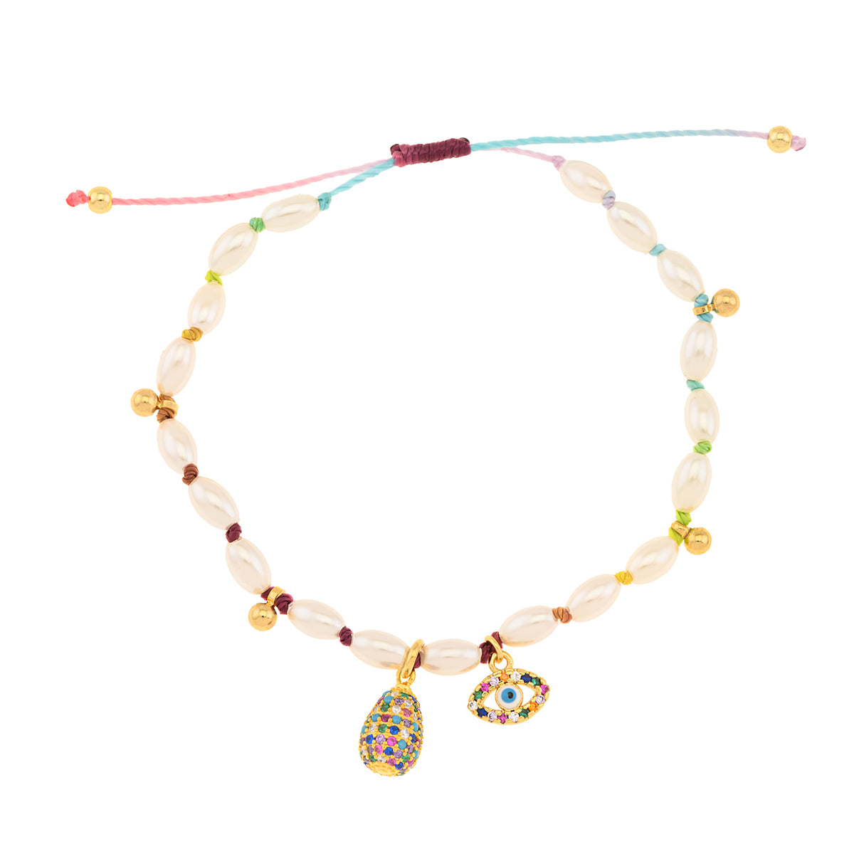 Colorful Eye and Egg Bracelet