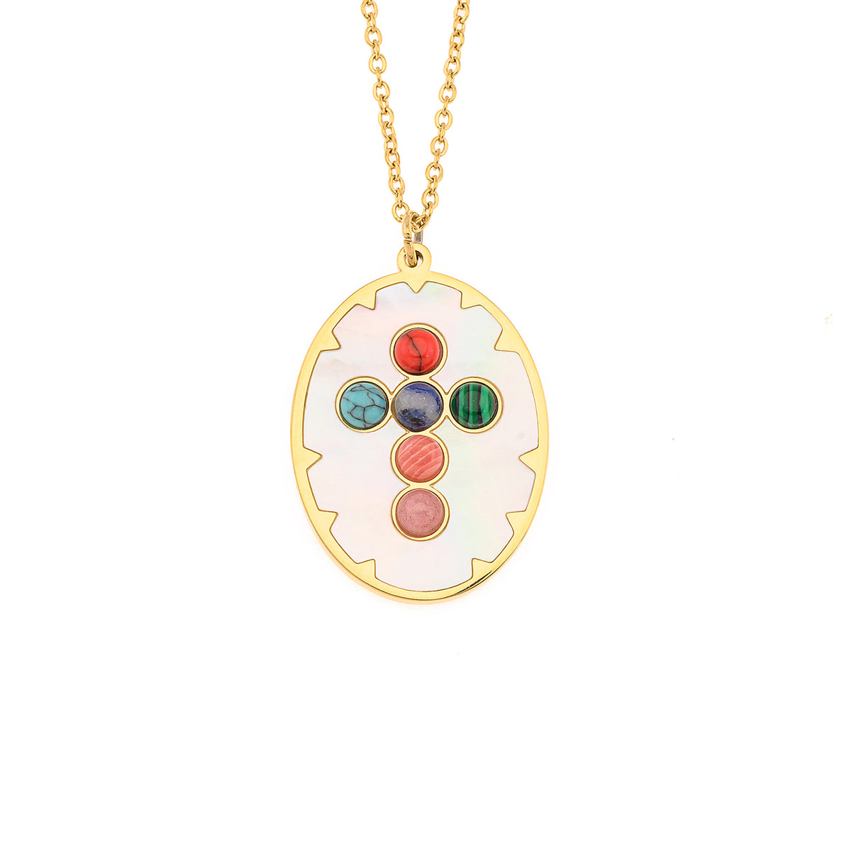 Colorful Stones Cross