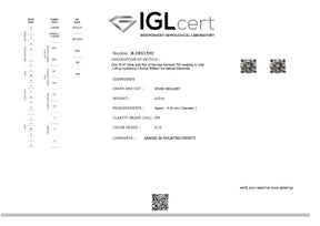 0.53ct, F/G, VVS2 Diamond Earring