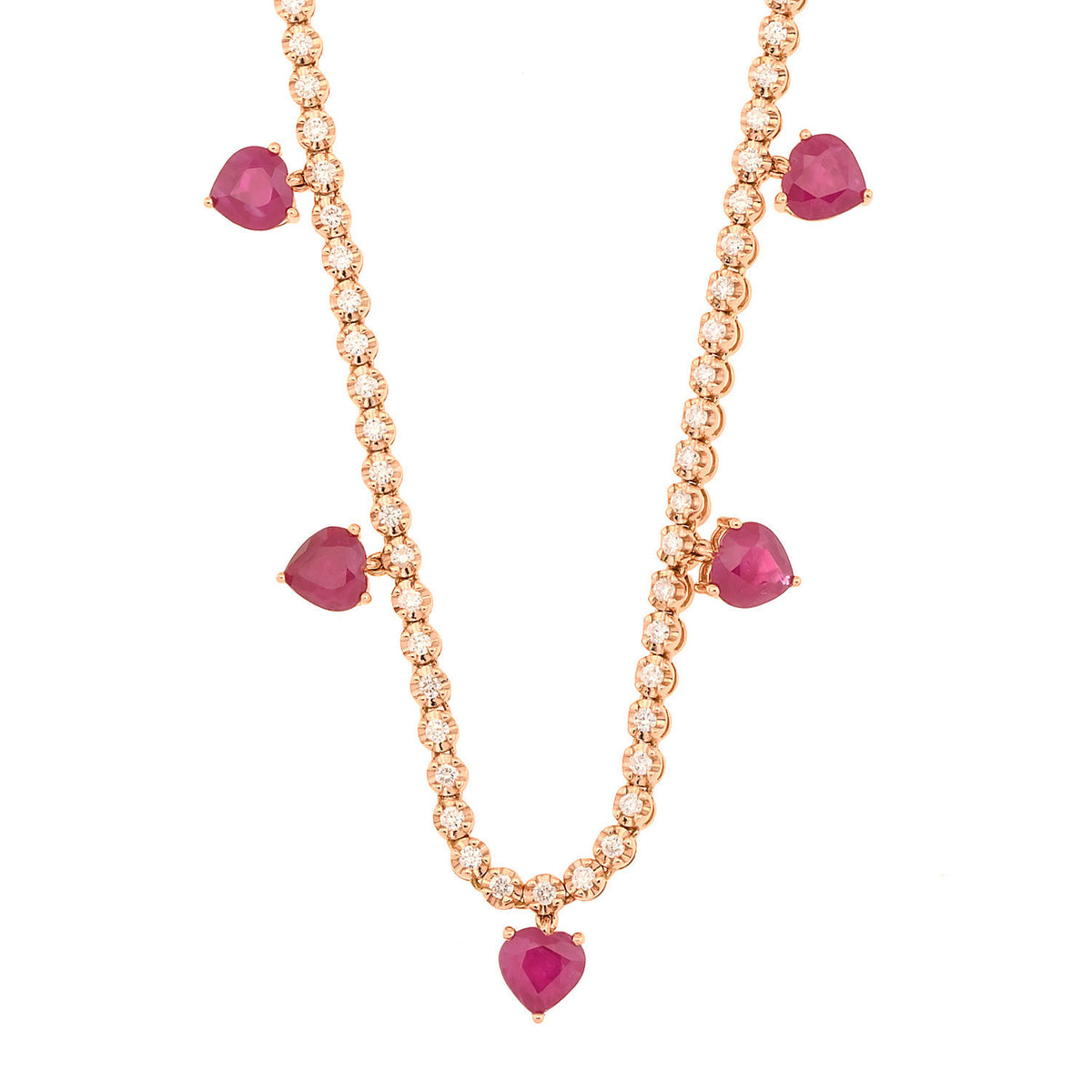 Ruby Hearts Necklace