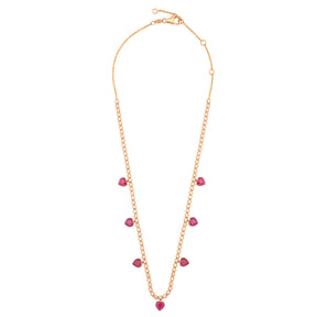 Ruby Hearts Necklace