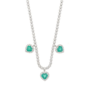 Emerald Hearts Necklace