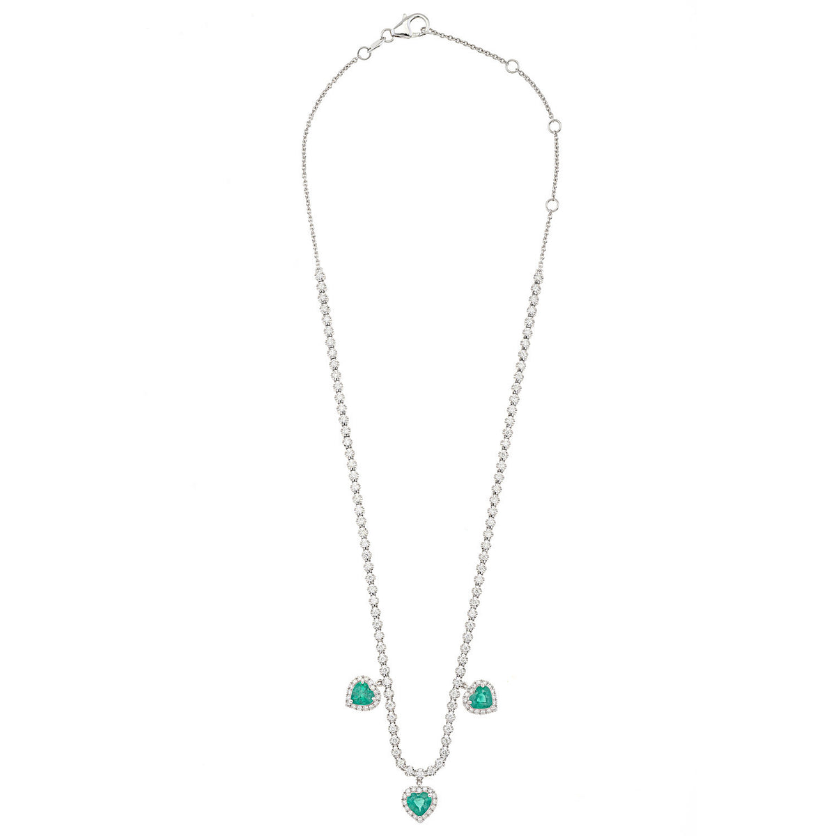 Emerald Hearts Necklace