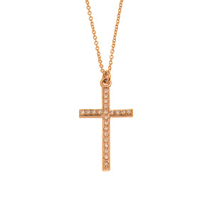 Diamond Cross. Gold and diamond cross. Cross for christening. Cross for baptism. Fine jewellery. Anatol jewellery. Χρυσά κοσμήματα. Κοσμήματα Κηφισιά. Σταυρός χρυσός. Σταυρός με διαμάντια. Βαφτιστικός σταυρός. Σταυρός για βάφτιση.  Σταυρός με μπριγιάν. 