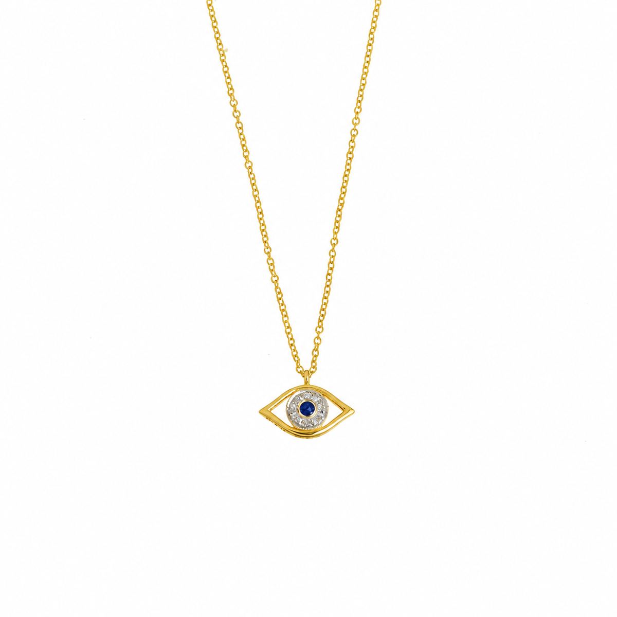 Ruby and Diamond Eye Necklace
