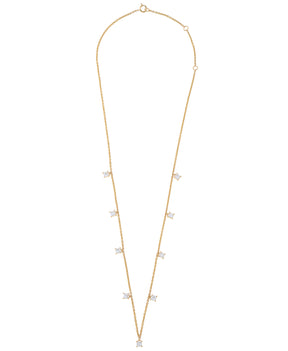 Princess Cut Diamond Drop Necklace