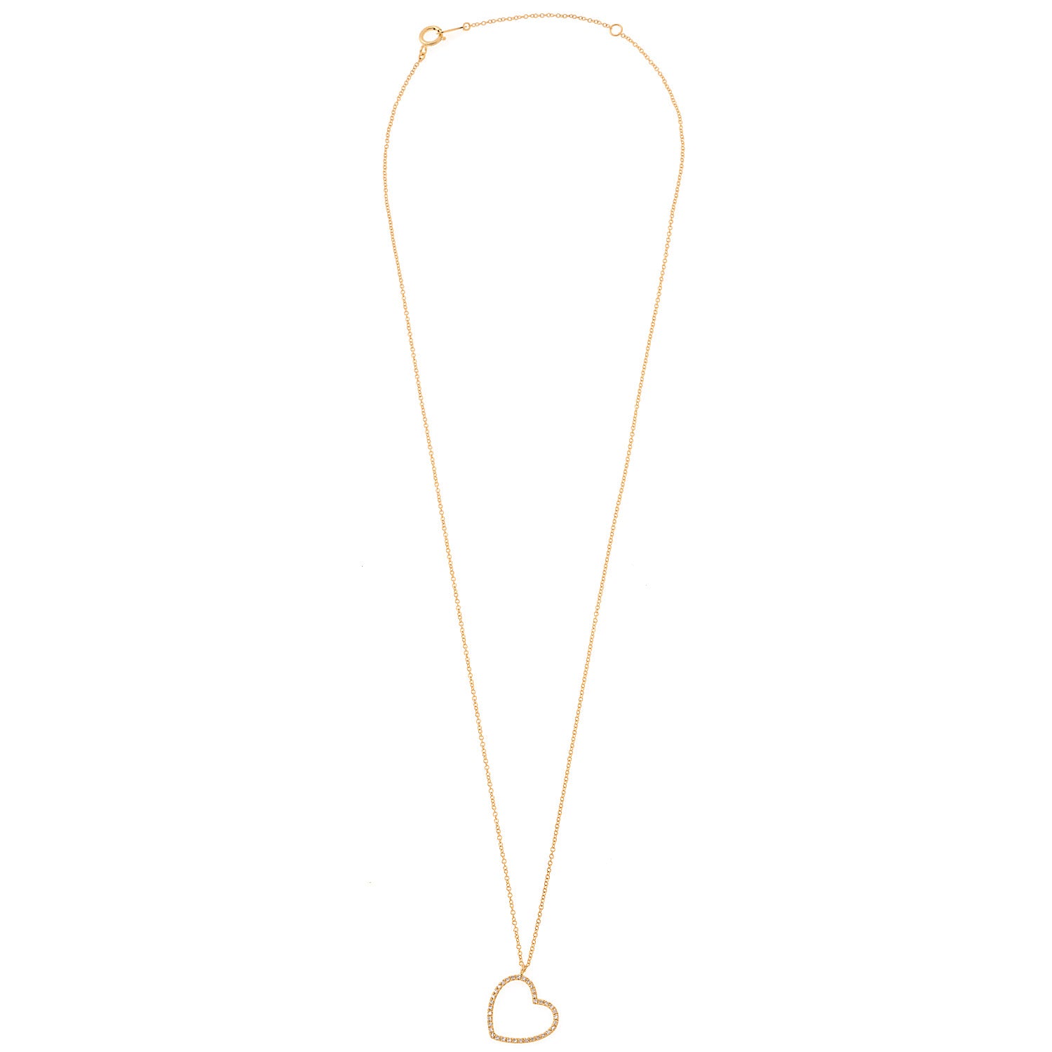 Tilted Diamond Heart Necklace