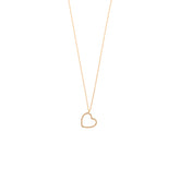 Tilted Diamond Heart Necklace