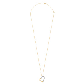 Diamond Meets Gold Heart Necklace
