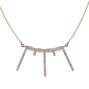 Oval Diamond Bar Necklace