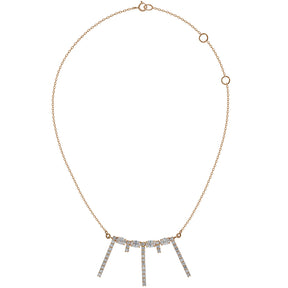 Oval Diamond Bar Necklace