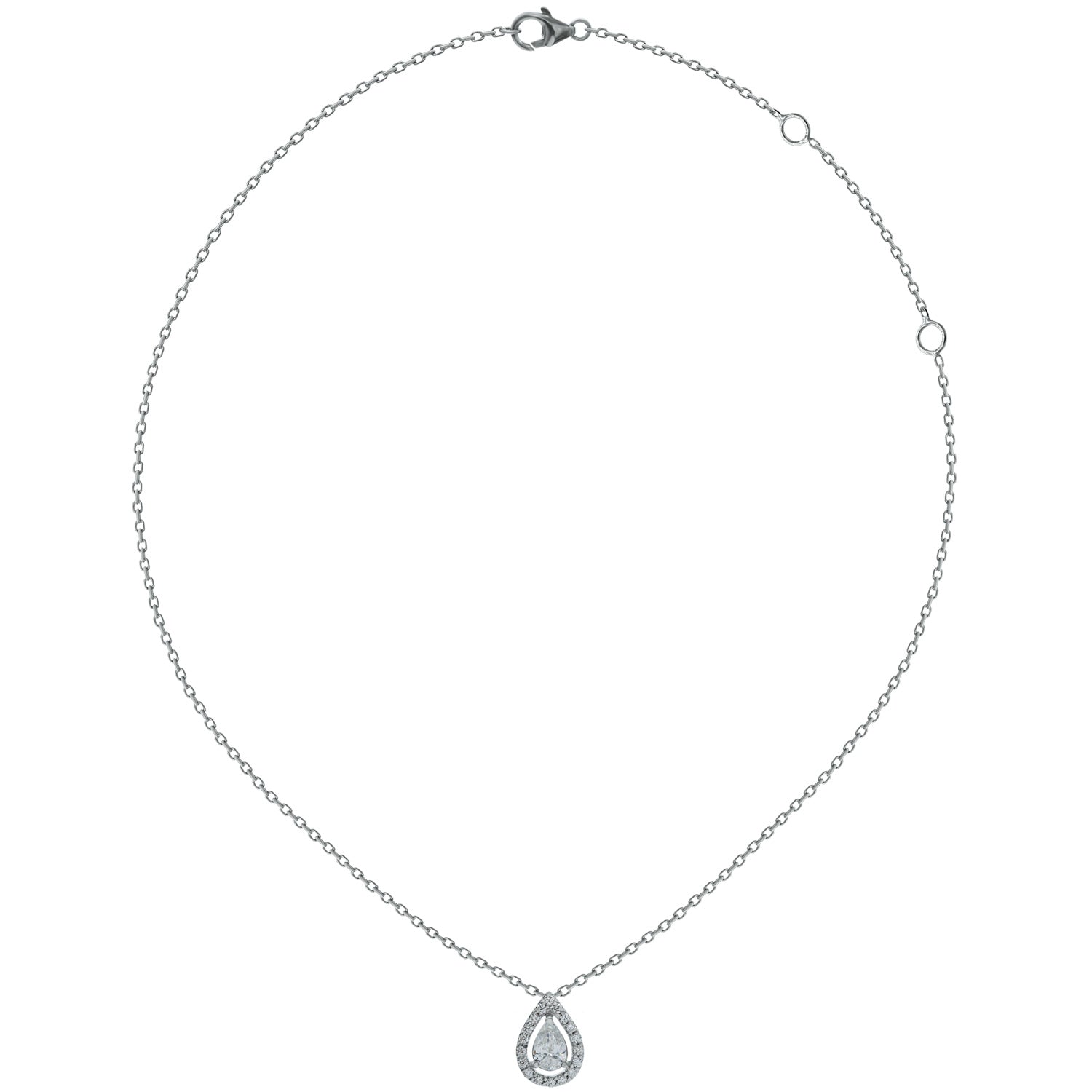 Diamond Necklace. Solitaire diamond necklace. Single diamond necklace. Diamond necklace gift. Color. Clarity. Brilliant cut diamond. GIA Certified. Golden Hall. Kifissia. Athens. Κολιέ με διαμάντι. Μονόπετρο κολιέ. Χρυσά κοσμήματα. Κηφισιά. Διαμαντένιο κολιέ. Κολιέ με μπριγιάν. Pear shaped diamond necklace.